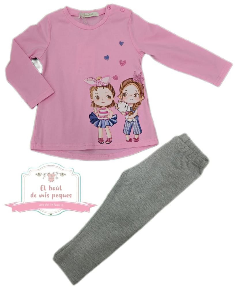 conjunto legin y camiseta fina niñas