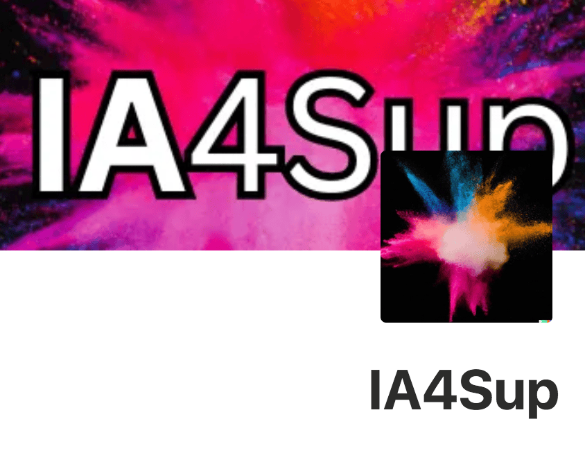 Titre IA4SUP avec une image de feux d'atifices