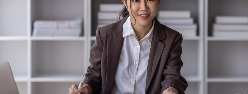 young accountant working