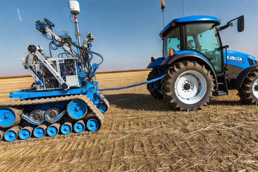 Custom field robot versus Off-the-Shelf unmanned tractors. Photo DALE E.