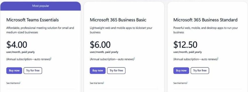 MicrosoftTeams pricing