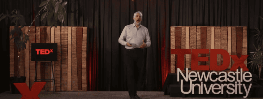 presenting at TEDx Newcastle university