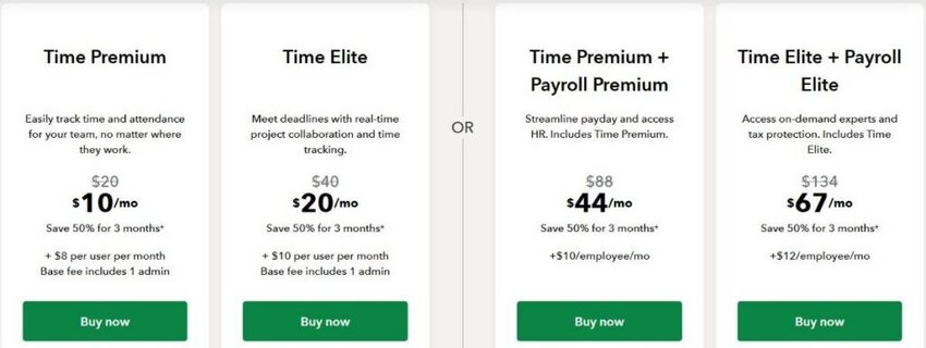 QuickBooksTime pricing