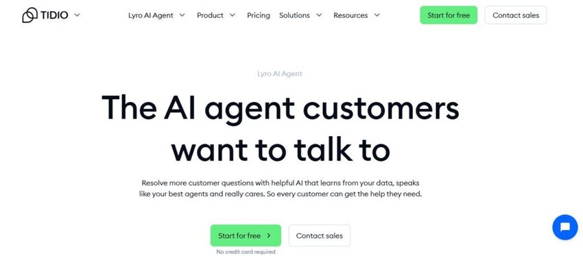 Tidio Home Page