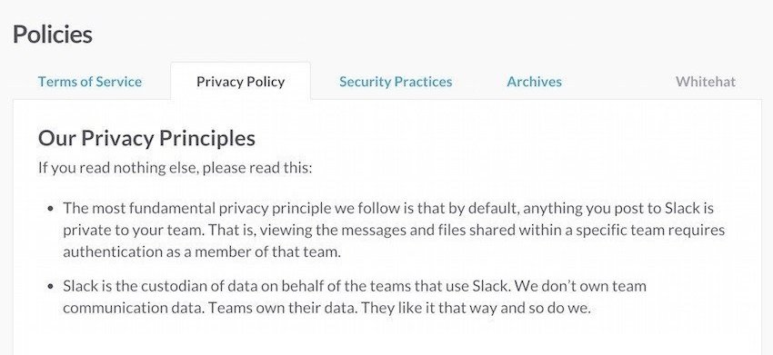 Privacy Policies