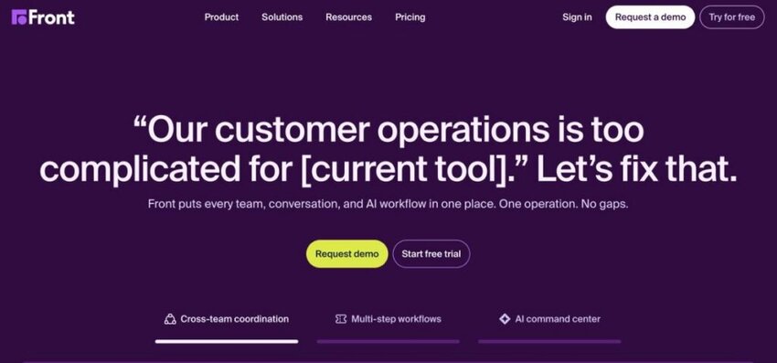 Front homepage