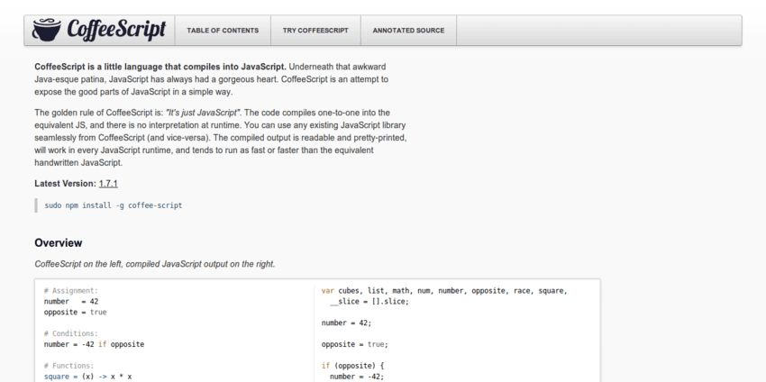 CoffeeScript