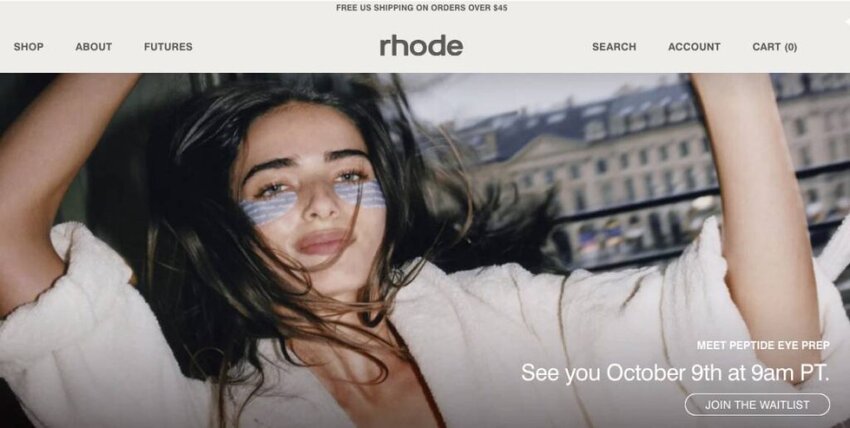 Rhode skin home page visual