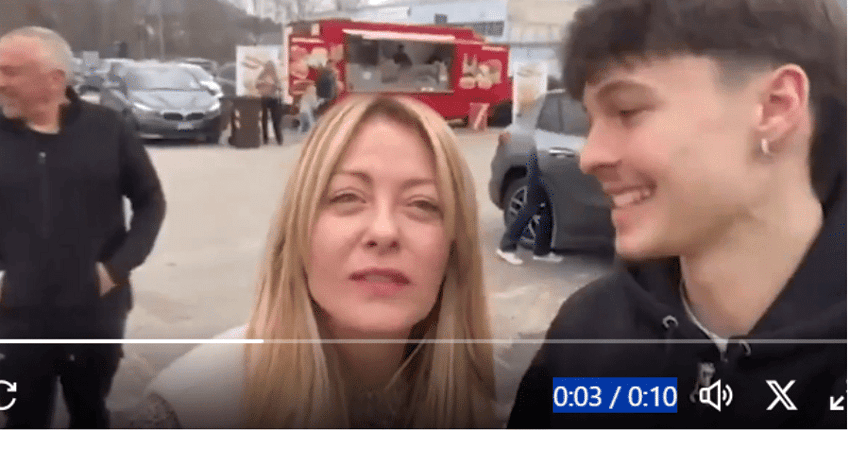 The ***X post shares a viral clip of Italian Prime