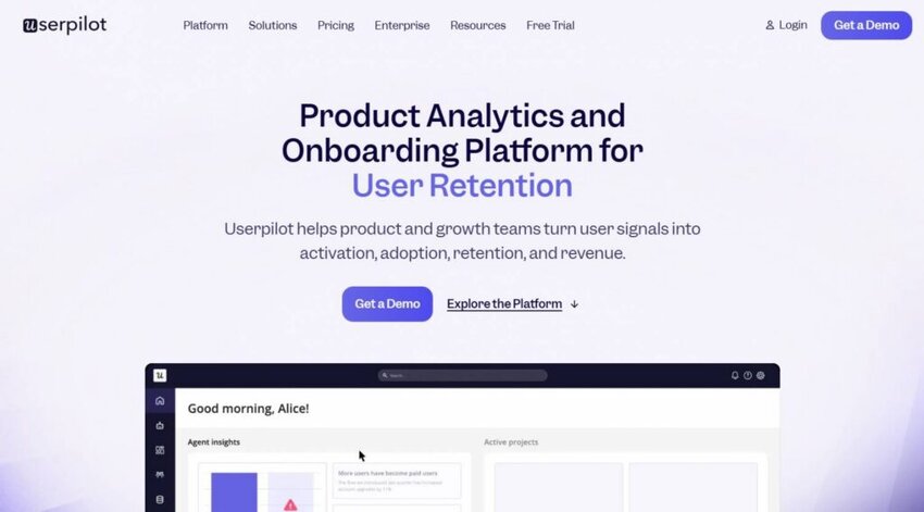 Userpilot homepage