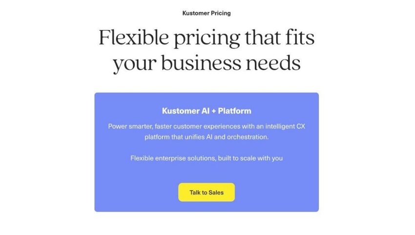 Kustomer pricing