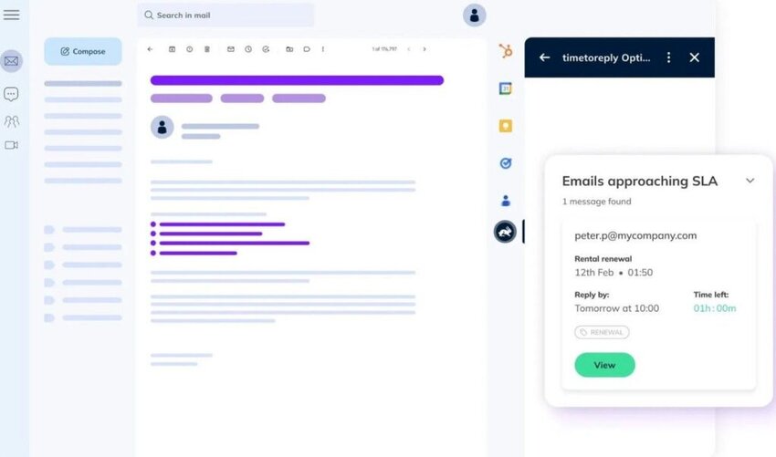 timetoreply emails approaching SLA