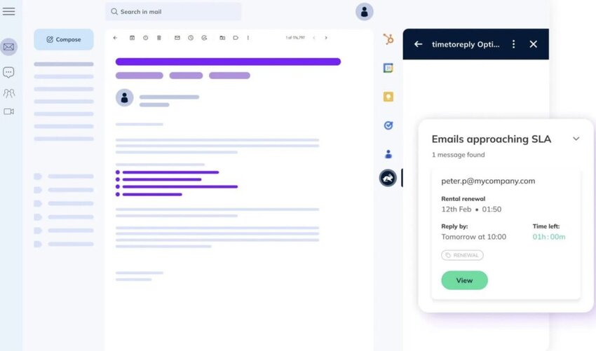 timetoreply emails approaching SLA