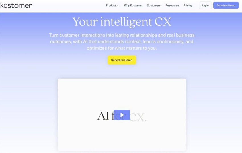 Kustomer homepage
