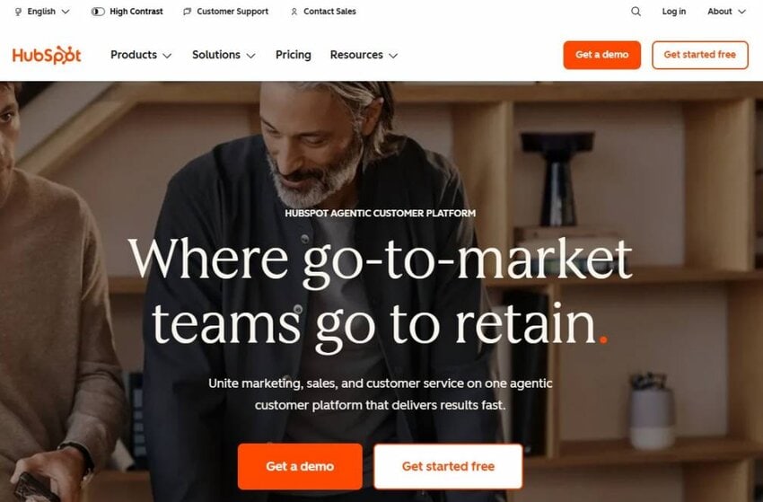 HubSpot homepage