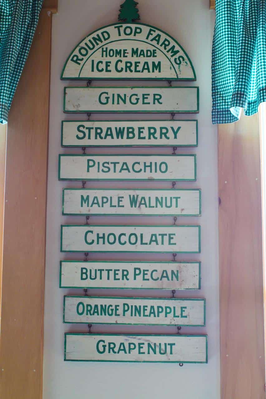 Round Top ice cream in Damariscotta, Maine