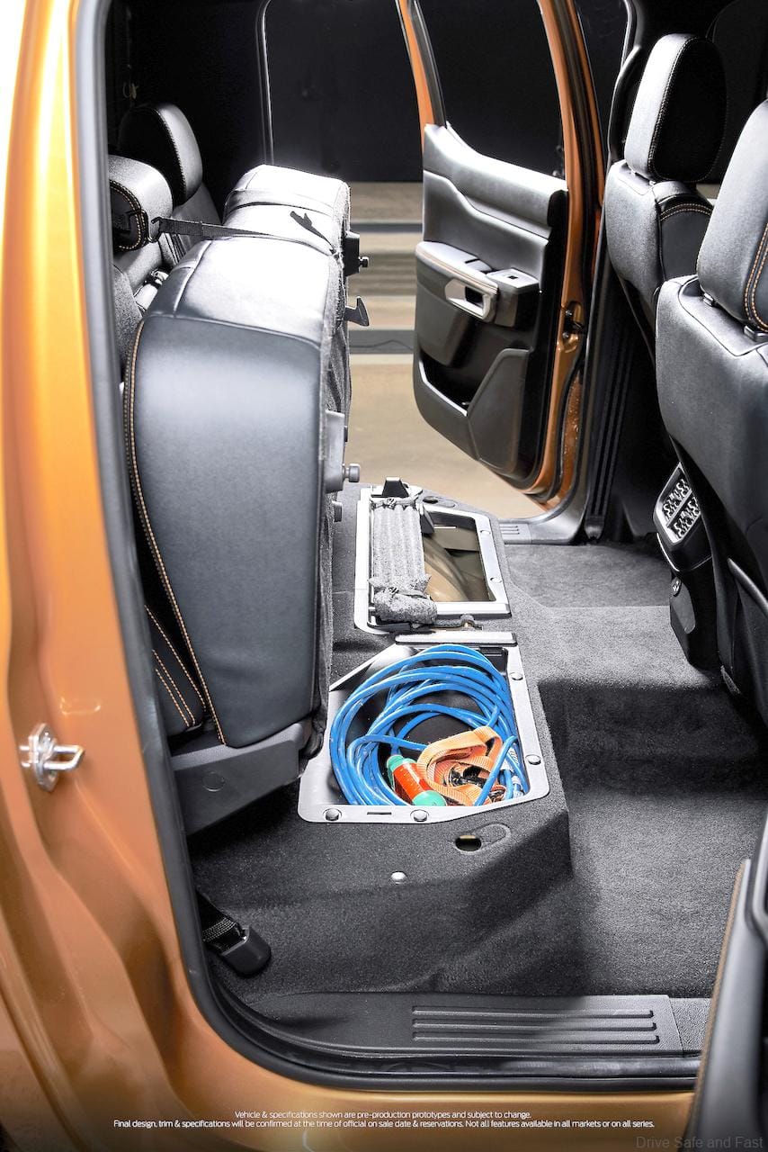 Ranger rear seats compartment