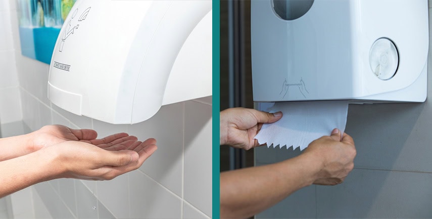 Electric Hand Dryers vs. M-Fold Tissues