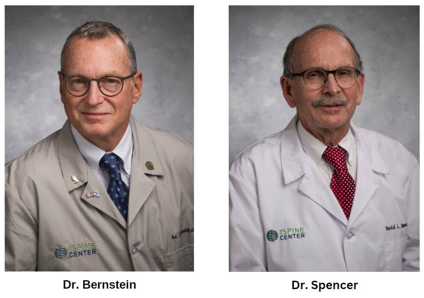 Chicago Spine Center Team Photo: Dr. Bernstein and Dr. Spencer