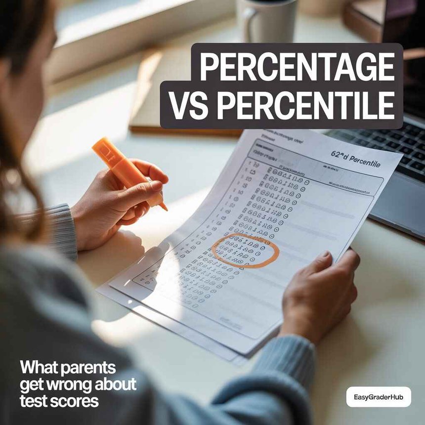 Test Percentage vs Percentile: What Parents Get Wrong?