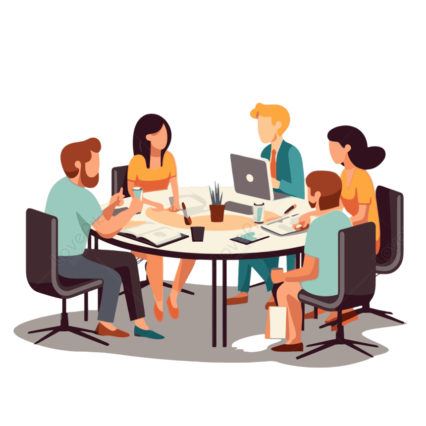 meetings clipart cartoon people working in office vector 559217 wh860 Photoroom