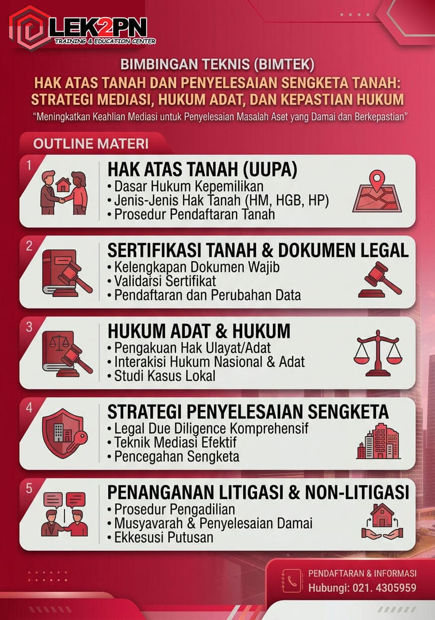 Bimtek Hak Atas Tanah dan Penyelesaian Sengketa Tanah