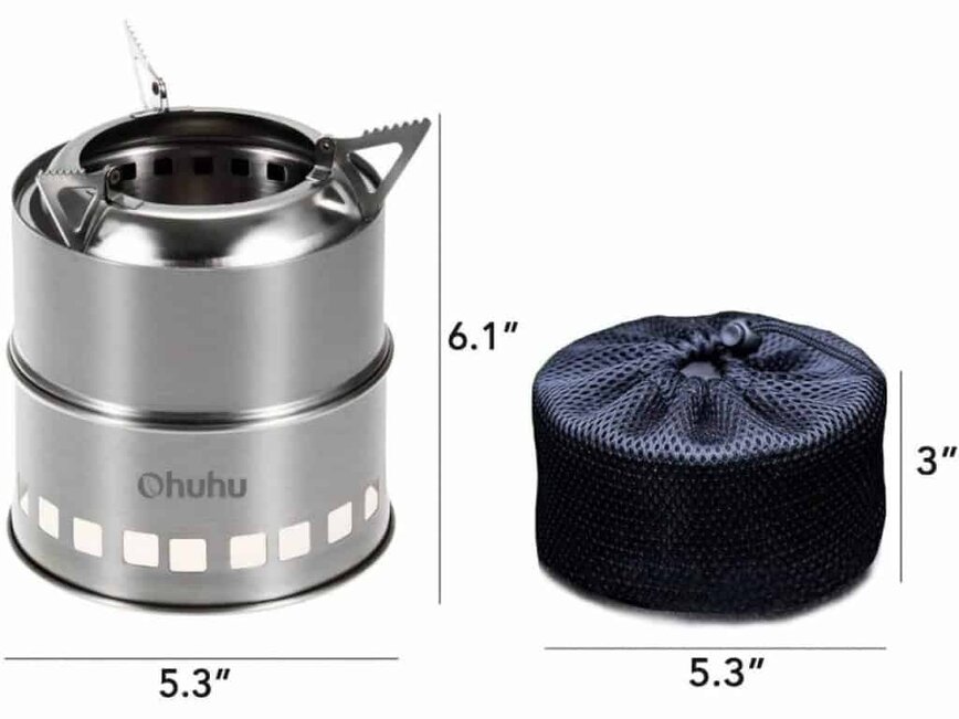 Ohuhu Camping Stove sizes