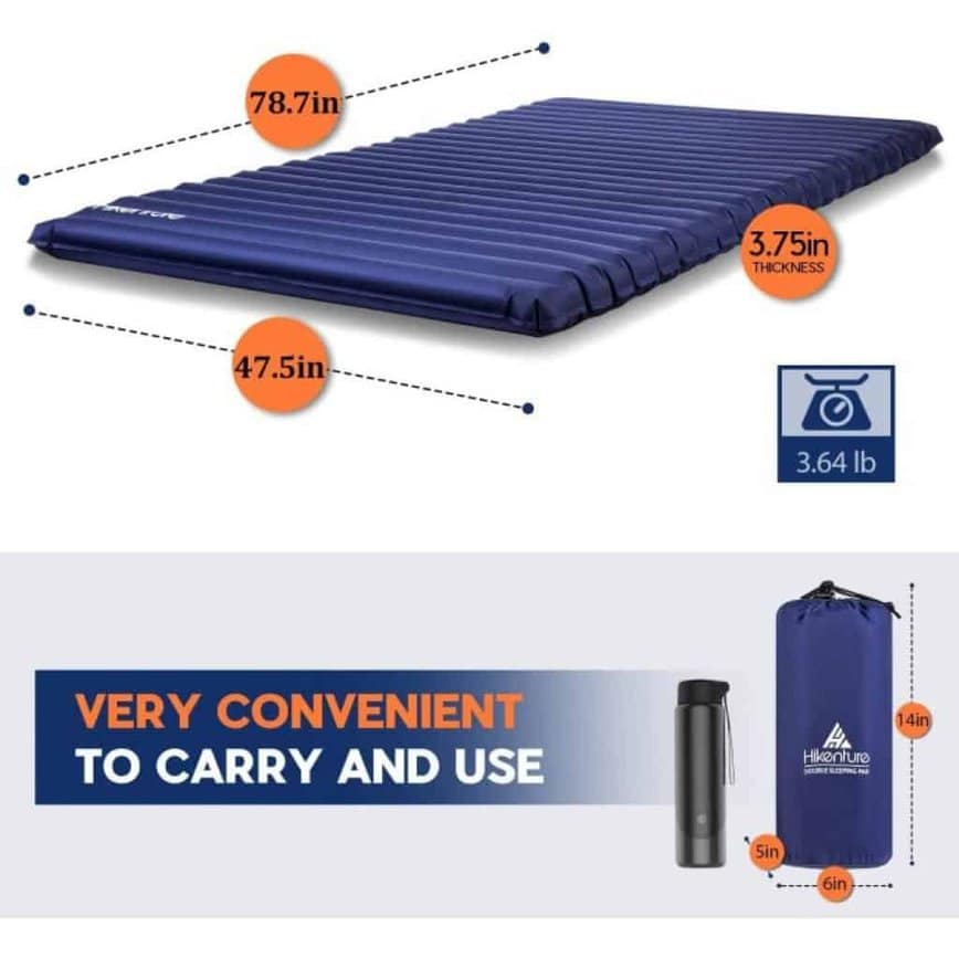 Hikenture Double Sleeping Pad dimensions