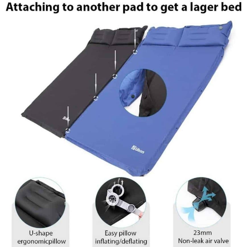 Ubon Double Self-Inflating Sleeping Pad features