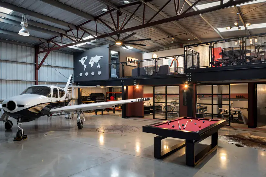 FCP Custom Airplane Hangar Mezzanine Project