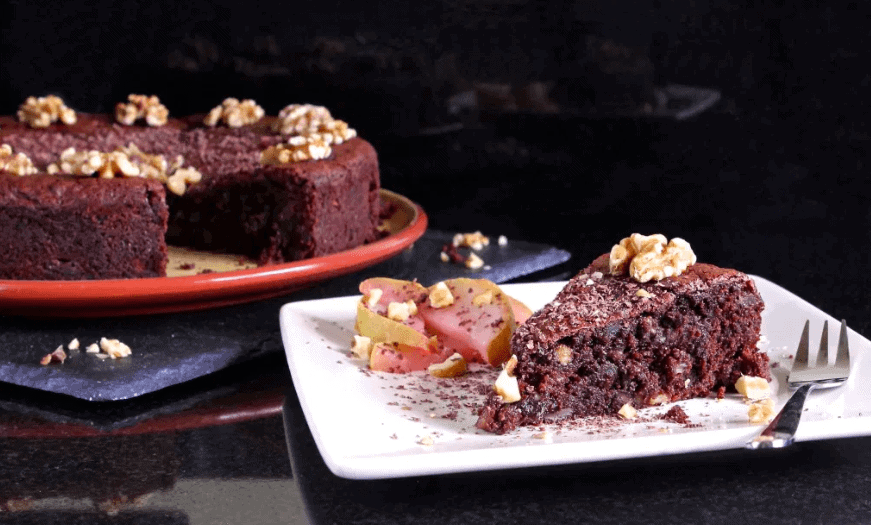 Perfect Spring Desserts - chocolate torte with walnuts