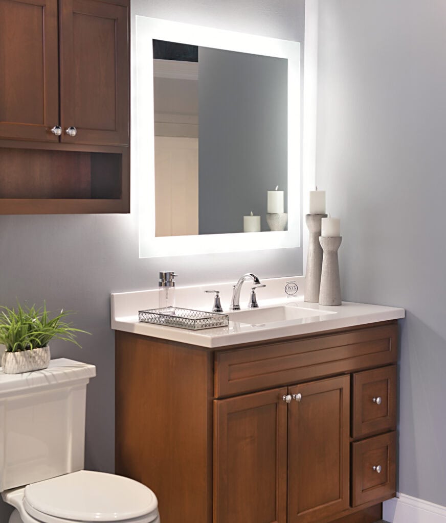 SMALL BATHROOM LED MIRROR