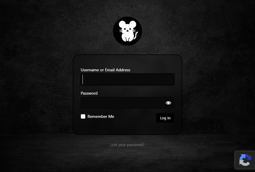 An example of a login page customized with a new logo, background and colors.