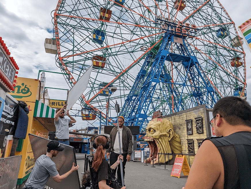 a video shot next to a Ferris wheel