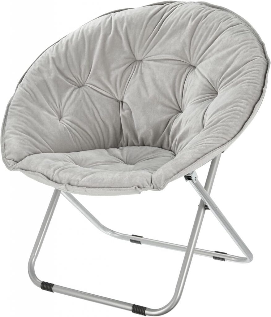 Large Saucer UFO Chair with Collapsible Metal Frame