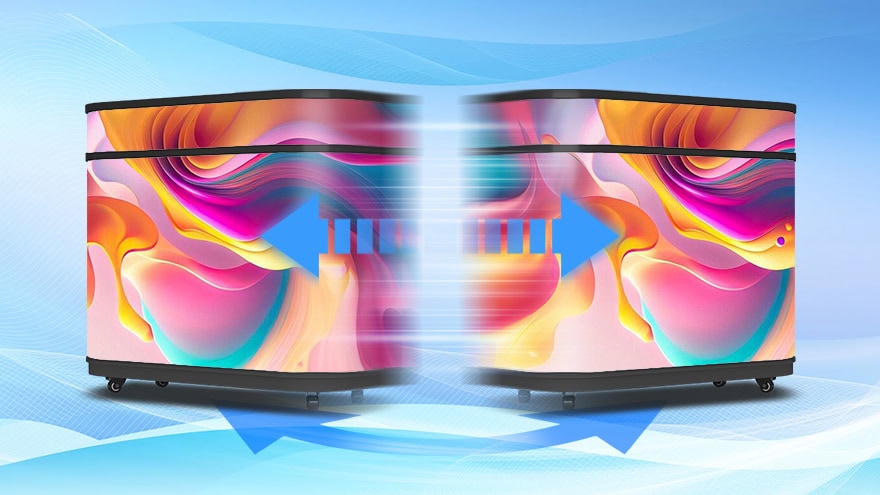 Fronta Series Front Desk LED Display - Flexible mobility and modular connection