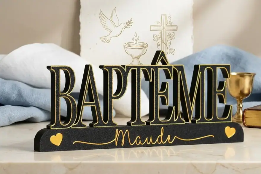 Support Baptême personnalisé en impression 3D