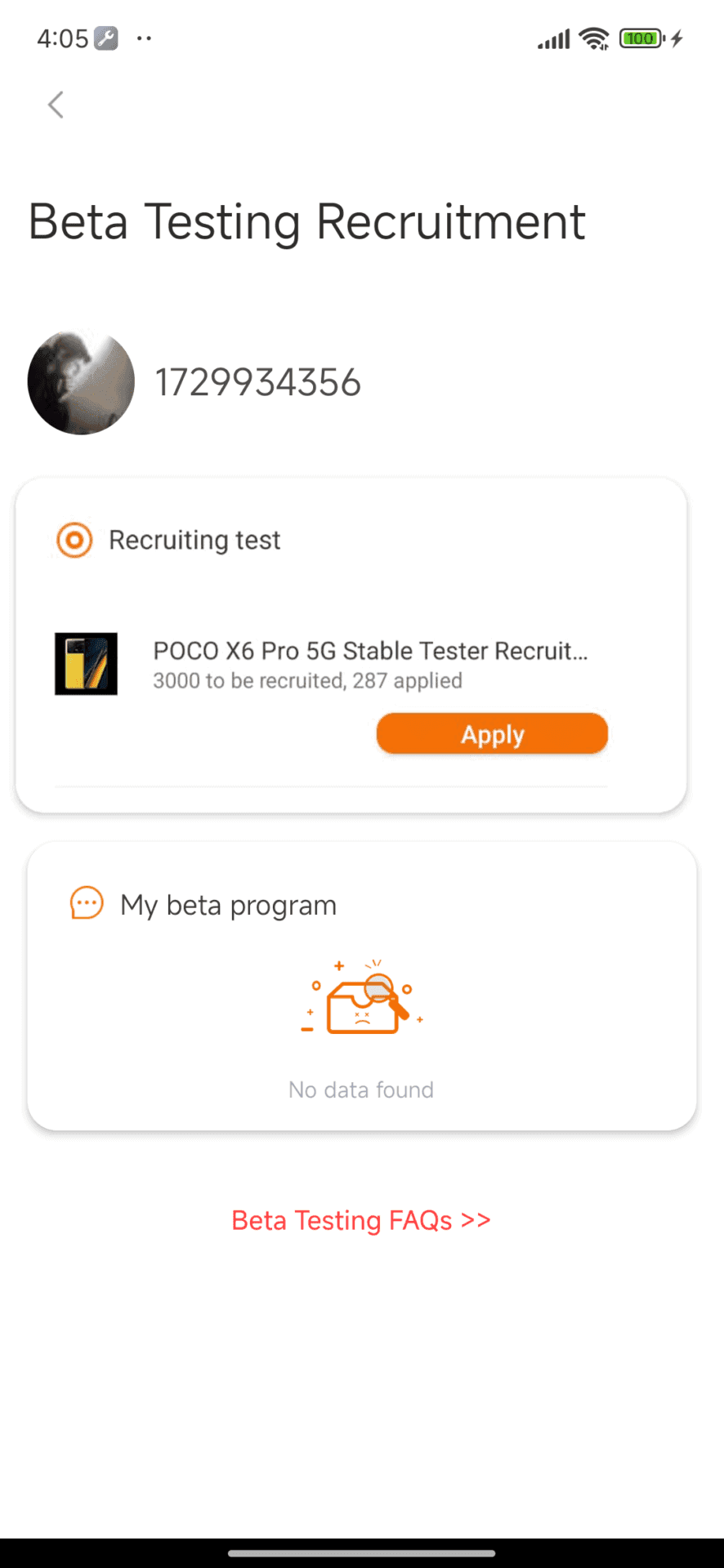 Beta Testing Page