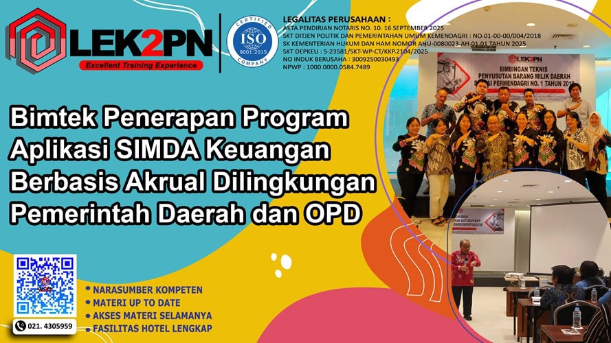 Bimtek Penerapan Program Aplikasi SIMDA Keuangan Berbasis Akrual Dilingkungan Pemerintah Daerah dan OPD