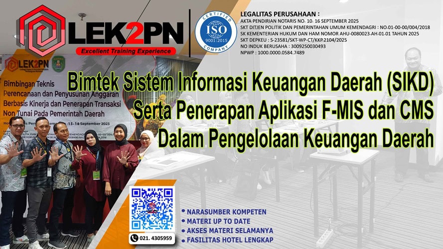 Bimtek Sistem Informasi Keuangan Daerah (SIKD) Serta Penerapan Aplikasi F-MIS dan CMS Dalam Pengelolaan Keuangan Daerah