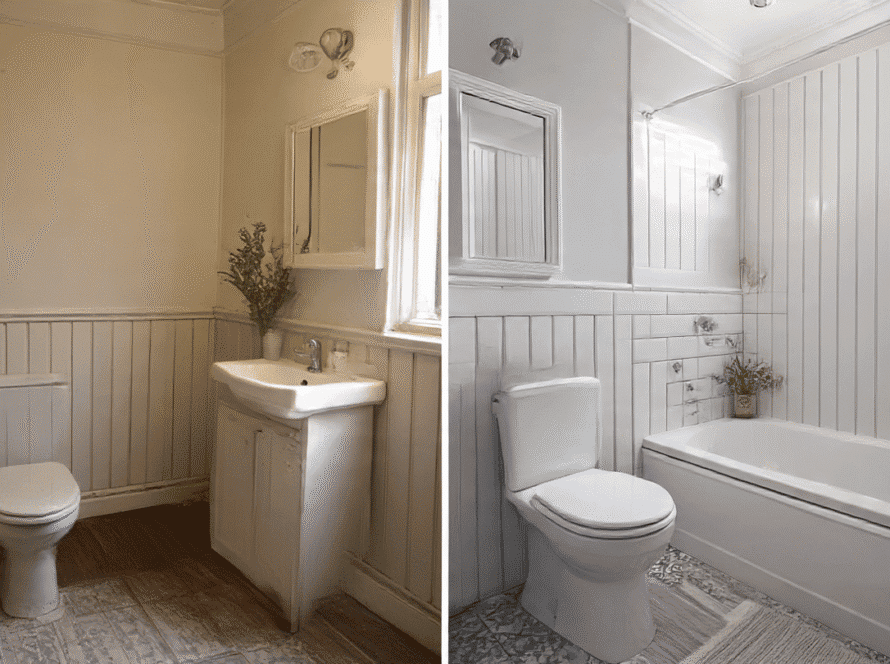 Budget Bathroom Makeovers