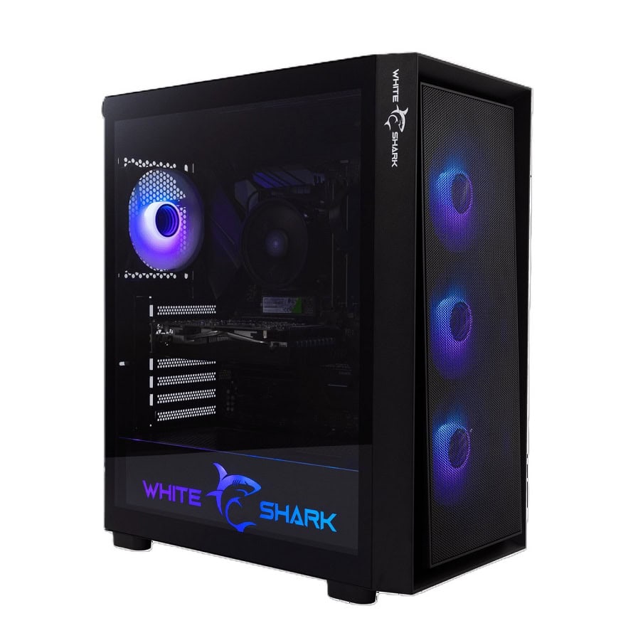 ATX Micro Tower Case White Shark Warhead GCC-2401 ARGB Black