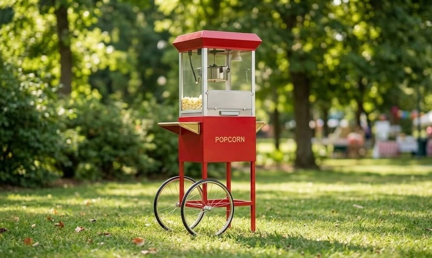 Commercial popcorn machine rental for backyard parties and events in Murrells Inlet SC