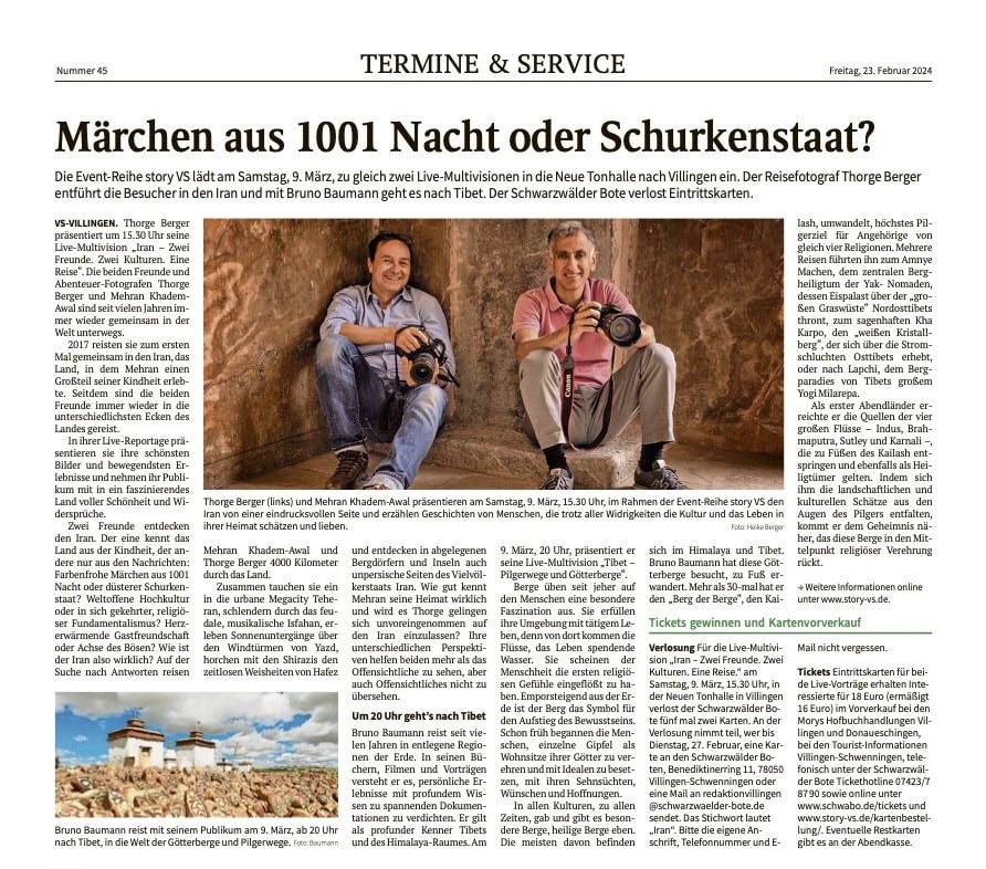 Schwarzwald Bote - Vorankündigung IRAN
