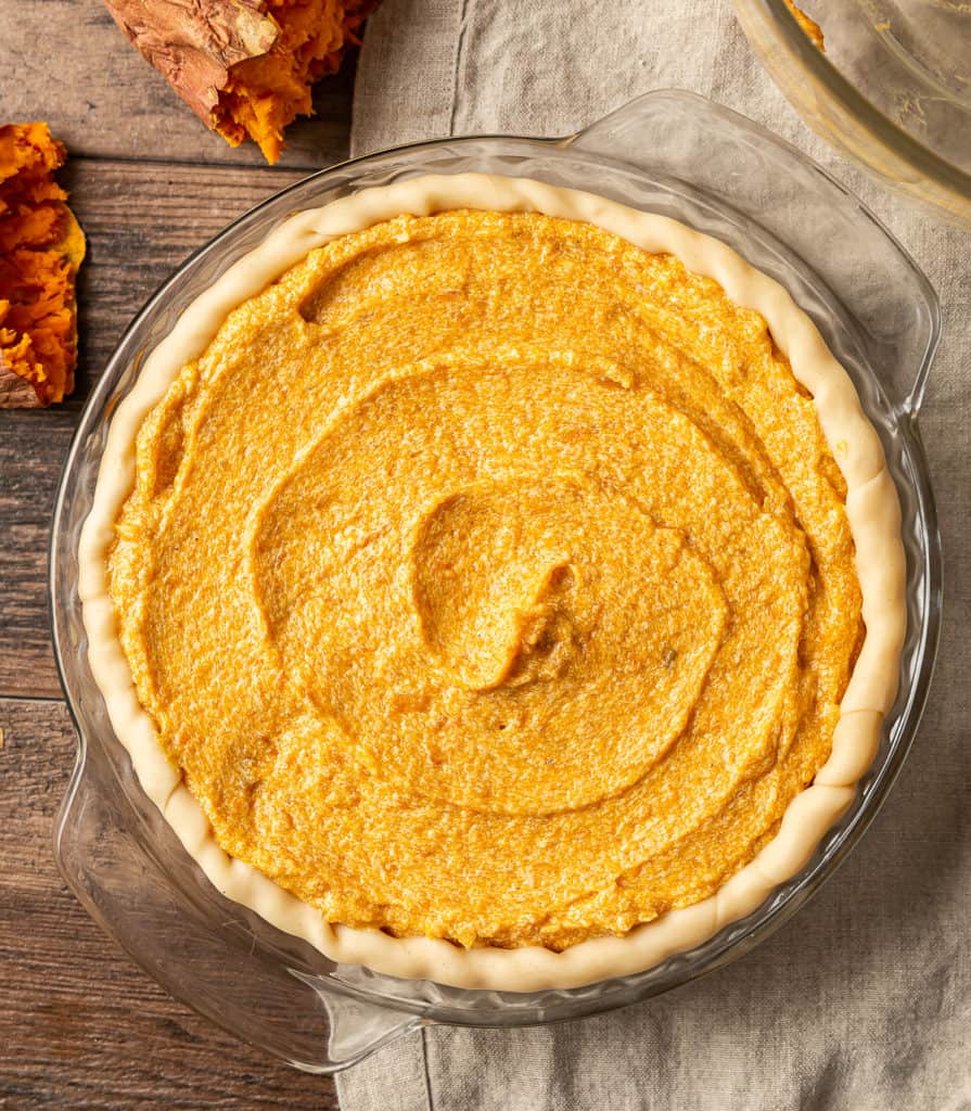 unbaked sweet potato pie