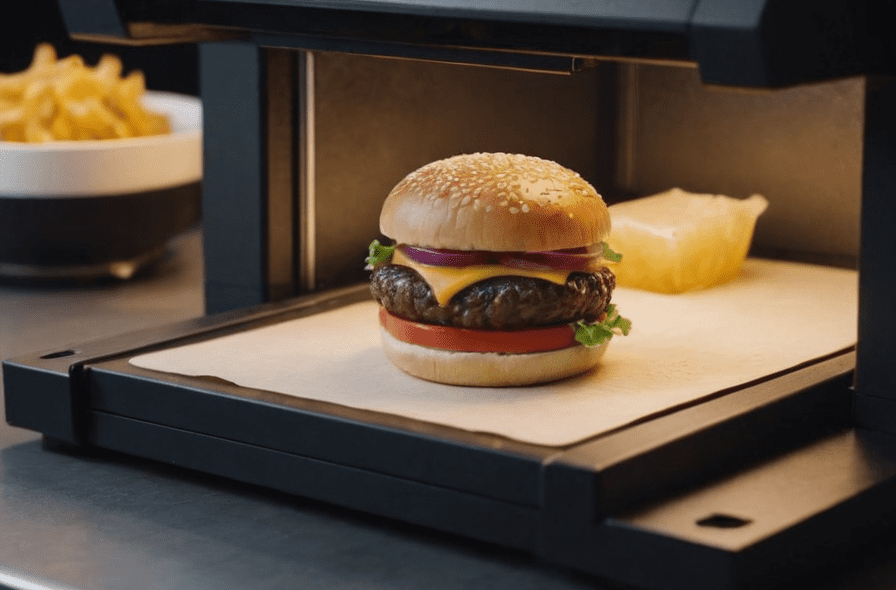 hamburguesa en impresora 3d