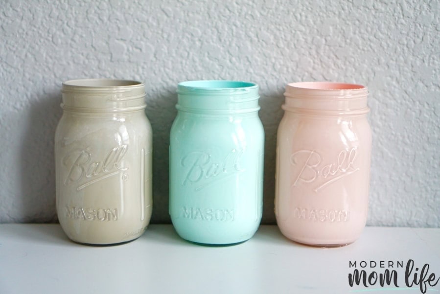 How to Paint Mason Jars from the inside