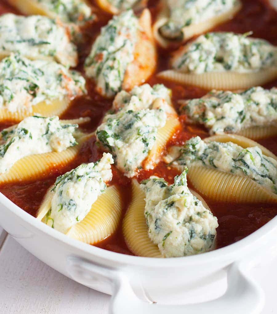 Sausage & Spinach Stuffed Shells