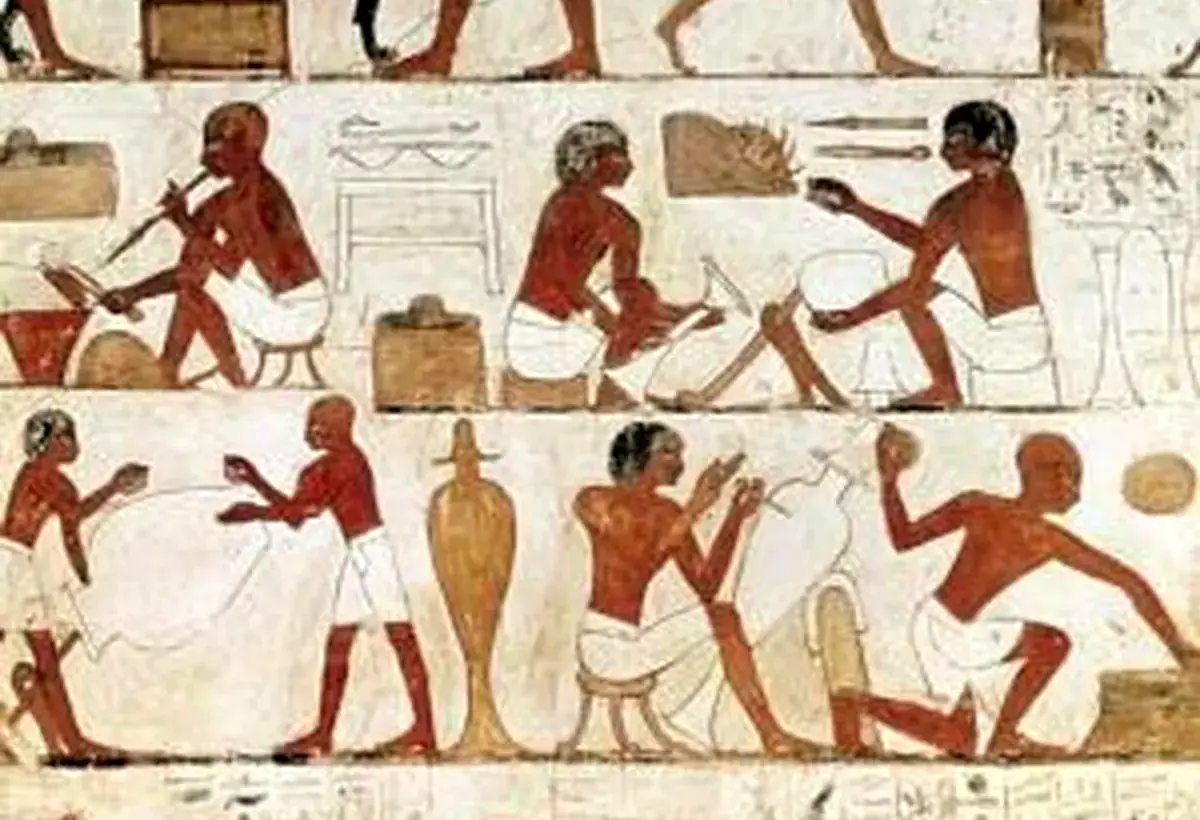 Daily-life workshop paintings in the Tombs of the Nobles in Luxor, Rekhmire TT100