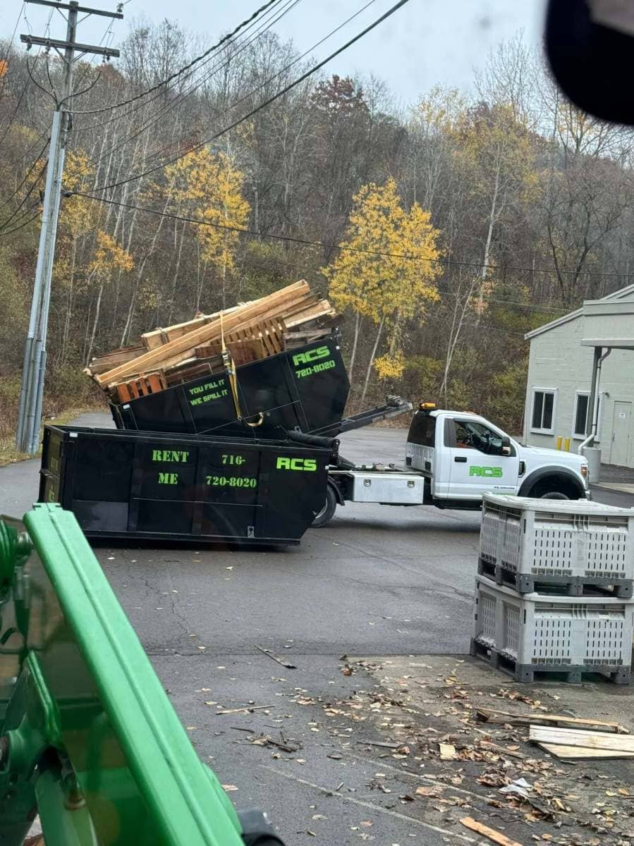 RCS dumpsters loaded for pickup